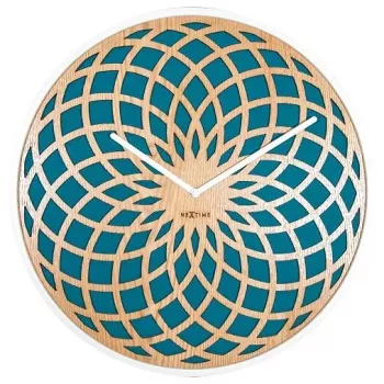 Relógio de parede NeXtime 3149tq Sun Large, Ø50 cm, turquesa