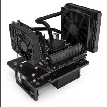 Bancada de testes Streacom BC1 Mini V2 preta – chassis compacto de arrefecimento passivo open-frame