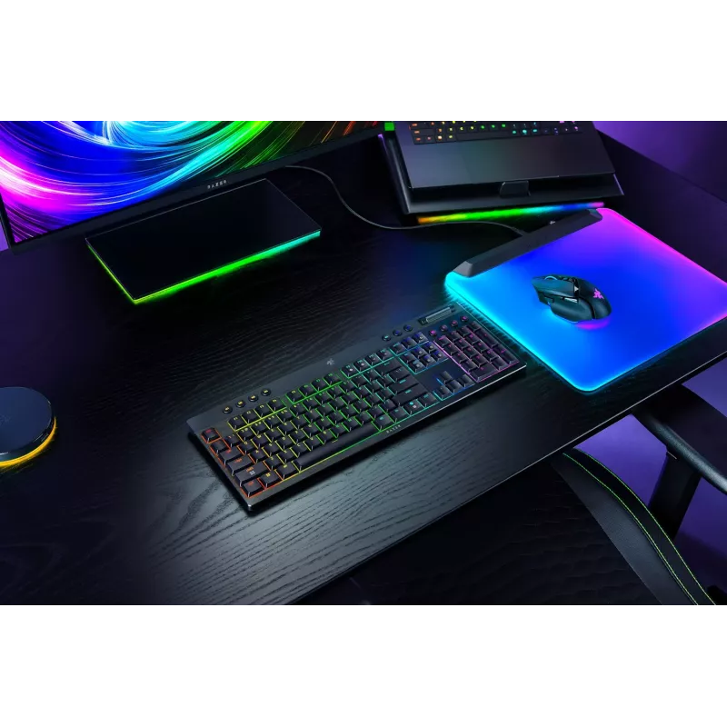 Razer BlackWidow V4 Low-Profile HyperSpeed (RZ03-05270100-R3M1) teclado, Green Switch, disposição US
