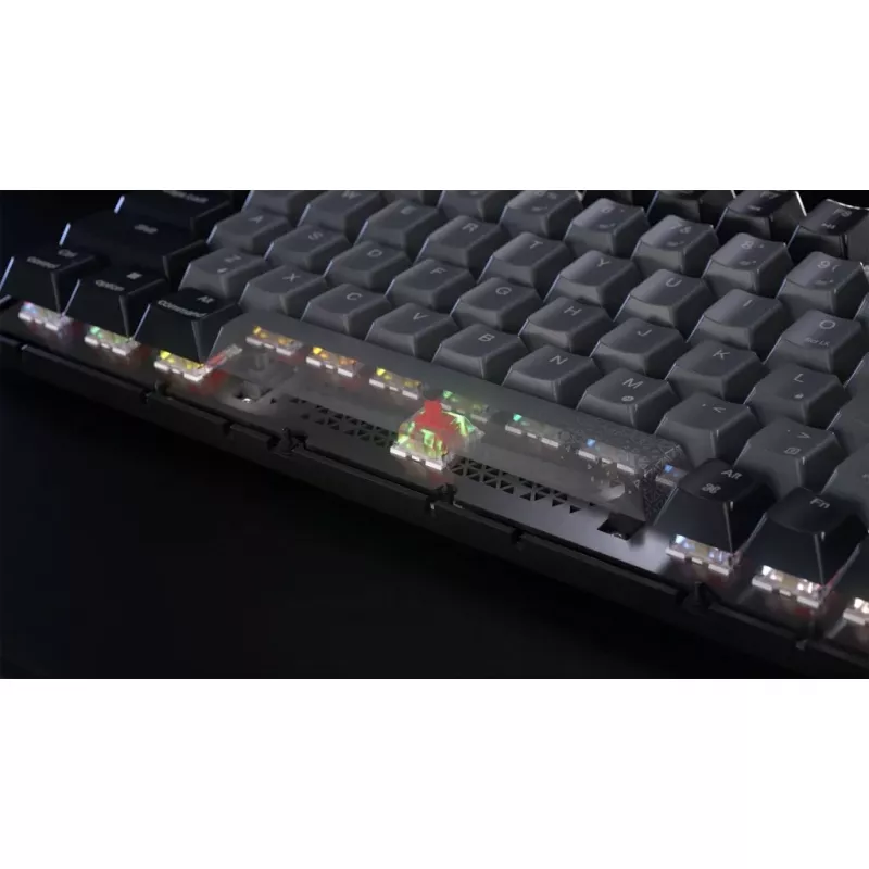 Teclado Gaming Corsair Gaming K65 Plus Wireless 75% RGB, MLX vermelho - preto, cinzento