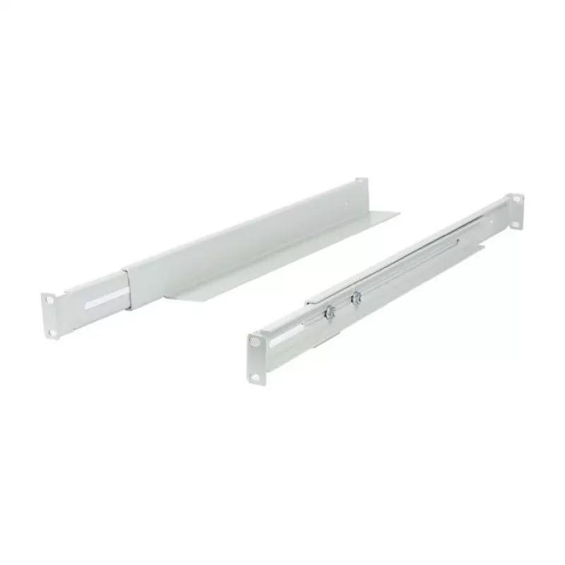Calha de perfil em L de montagem ALLNET comprimento ajustável 502–849 mm cinzento-claro, par