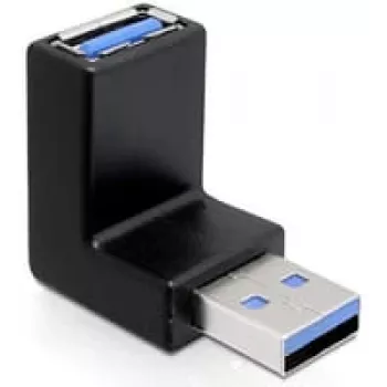 Adaptador USB 3.0 M/F DeLOCK 65340 preto