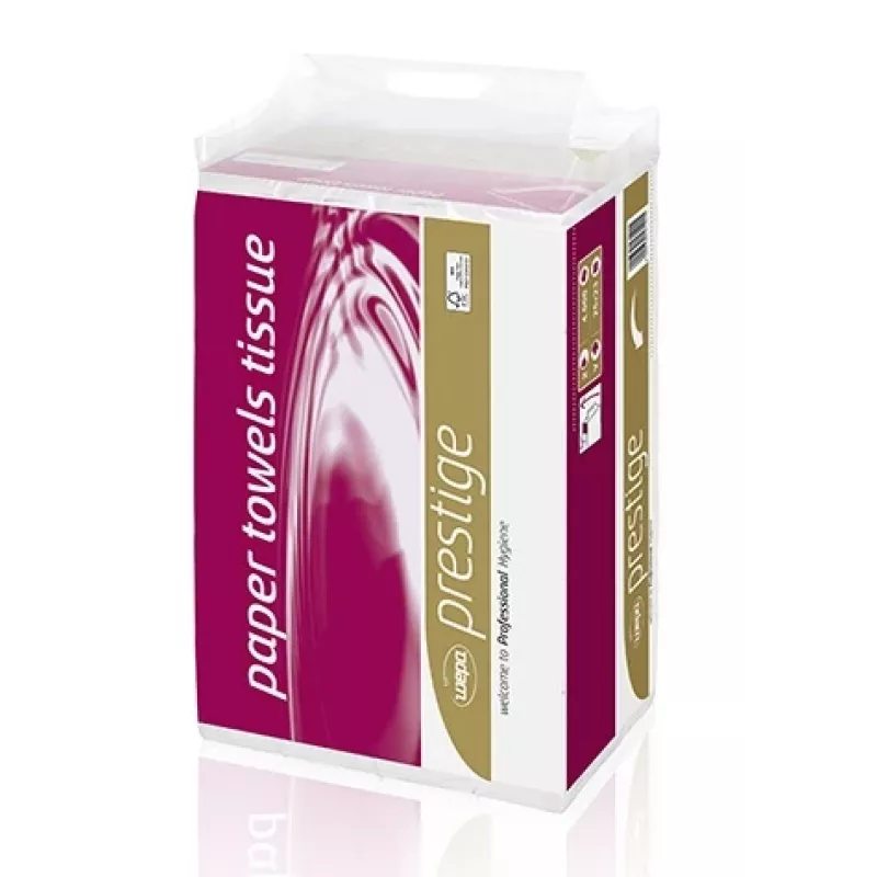 Toalha de papel WEPA W-Fold LPCB2120, 120 folhas, 20,6 x 32, pasta de celulose, (25 unid.)