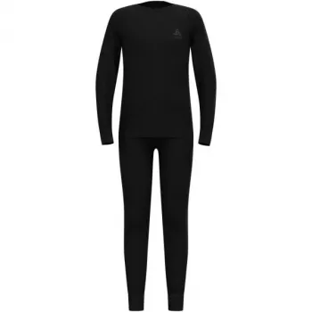 Conjunto de roupa interior Odlo Set long MERINO 200 KIDS criança, tamanho 116 cm, preto