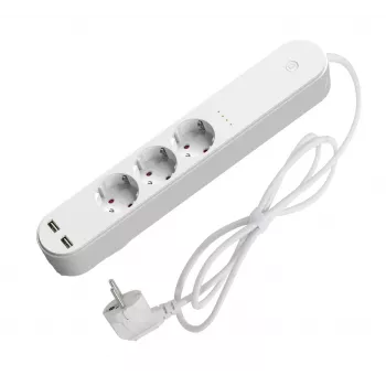 Régua de tomadas inteligente Denver SHP-310U 3 tomadas AC Type F 3680 W