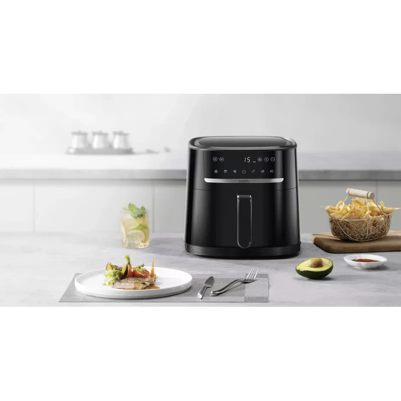 Fritadeira de ar quente Xiaomi 6L MAF08 Single 1500 W fritadeira de ar quente preta