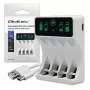 Carregador de bateria QOLTEC 50848 para células NiMH AAA (R03) e AA (R6) com visor LCD
