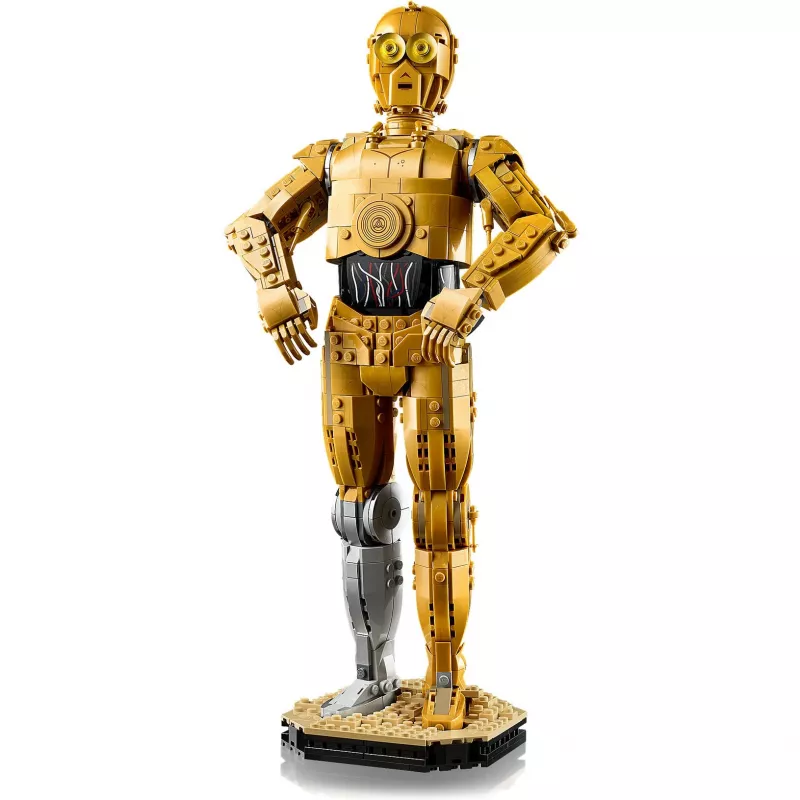 LEGO figura construível Star Wars C-3PO modelo 75398 — 1.138 peças, peça de colecionador para exposição de 380 mm