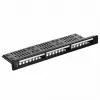 Patch panel 1U LANBERG PPKS-1124-B, 24 portas, 1U, ABS, preto, 482,6×44,5×154 mm