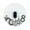 Relógio de parede NeXtime 8115 Dropped, Ø43 cm, prateado