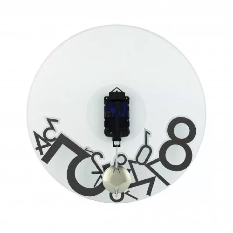 Relógio de parede NeXtime 8115 Dropped, Ø43 cm, prateado