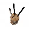 Conjunto de facas de arremesso KAL22 KAL22-CZ — 3 facas de arremesso de aço pretas, lâmina 165 mm, comprimento 275 mm, peso 240 g
