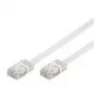 Cabo plano CAT-5e Wentronic Goobay, U/UTP, branco, 3 m - mistura de cobre CCA (93360)