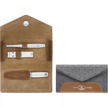 Conjunto de presente de manicure/pedicure ZWILLING 97698-005-0 cinzento aço inoxidável 3 acessórios