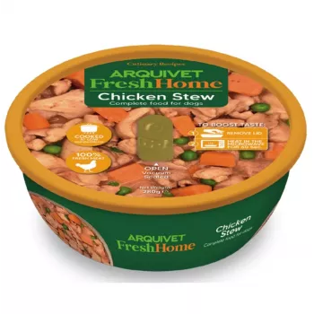Ração húmida para cães ARQUIVET Fresh Home Gulasz z Kurczaka 280 g – adulto, frango, alimento completo em lata, sem cereais e sem soja