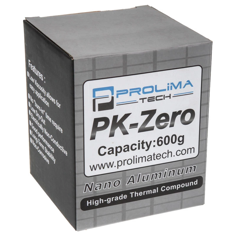 Pasta térmica PROLIMATECH PK-Zero, condutividade térmica 8 W/m·K, peso 600 g