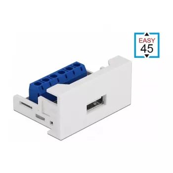 USB 2.0 Type-A conector fêmea para barra de terminais DeLOCK Easy 45 módulo