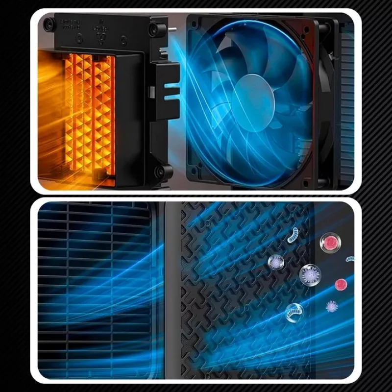 Extralink aquecedor de torre elétrico em cerâmica 1500W LED com telecomando