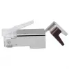 Ficha RJ45 blindada EQUIP Cat 8.1, ficha, prateado, 50 unid., 11,7×22,5 mm, 3,7 g