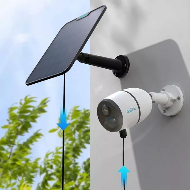 Painel solar Reolink preto 2 TYPE-C