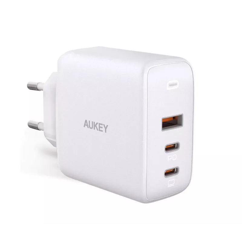 Carregador de parede ultrarrápido AUKEY PA-B6S branco Omni a Mix GaN