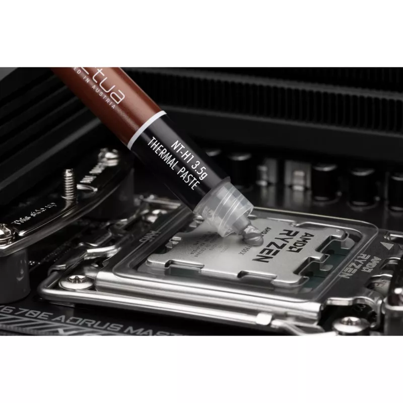 Pasta térmica Noctua NT-H1 AM5 Edition, 3,5 g, 1,4 ml, com Thermal Paste Guard, cinzento-claro