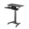 Secretária Maclean MC-835 portátil com regulação elétrica de altura 72 – 122 cm, máx. 37 kg, painel de controlo, posto de trabalho sentado/em pé