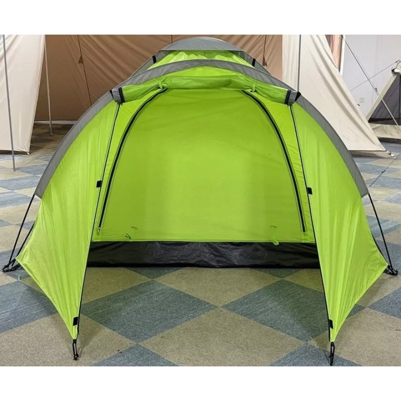 Tenda PROMIS NT80 — tenda de campismo para 3 pessoas com alpendre e rede mosquiteira, área de base 2x2 m