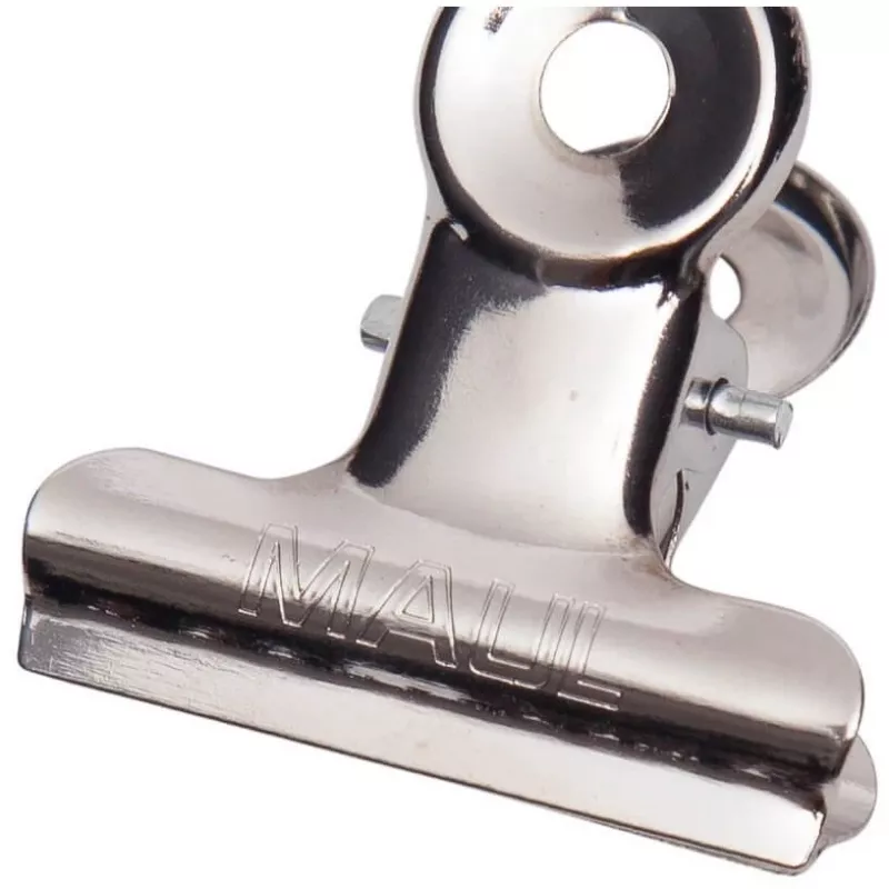 MAUL mola de carta em metal, cor: níquel, largura: 30 mm capacidade de aperto: 10 mm, embalagem de autosserviço (21730-96)