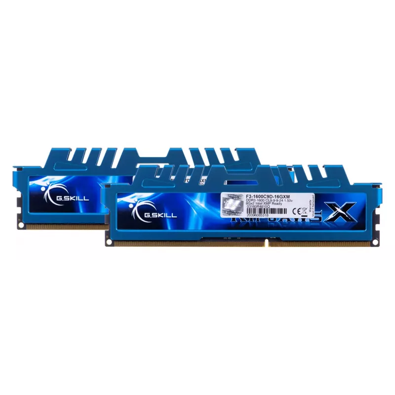 G.Skill 16GB Ripjaws X Dual Channel Memory Kit - azul (2x 8GB, DDR3 1600MHz, 1,5V, F3-1600C9D-16GXM, XMP Ready)