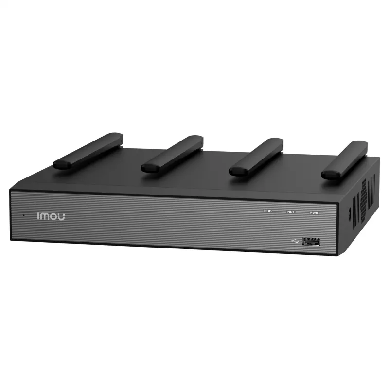 Gravador de vídeo em rede IMOU N118W preto — 18 canais, reprodução 4 canais, máx. 3840×2160, WLAN dual-band, SATA até 16 TB
