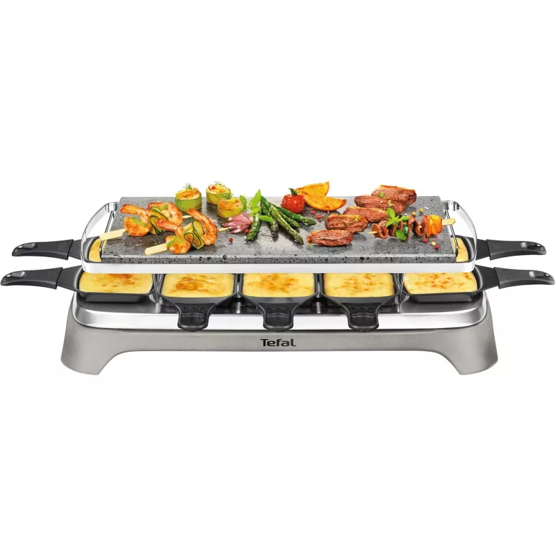 Grelhador de raclette Tefal PR457B 10 pessoas 1350 W cinzento