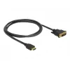 DeLOCK 85652 Adaptador de cabo de vídeo 1 m HDMI tipo A (Standard) DVI preto (85652)