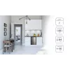 Frigorífico vertical MPM 112-CJ-16/AA — 82 L totais, 69 L de refrigeração, 11 L de congelação, cinzento, 480×500×840 mm, porta reversível, classe E