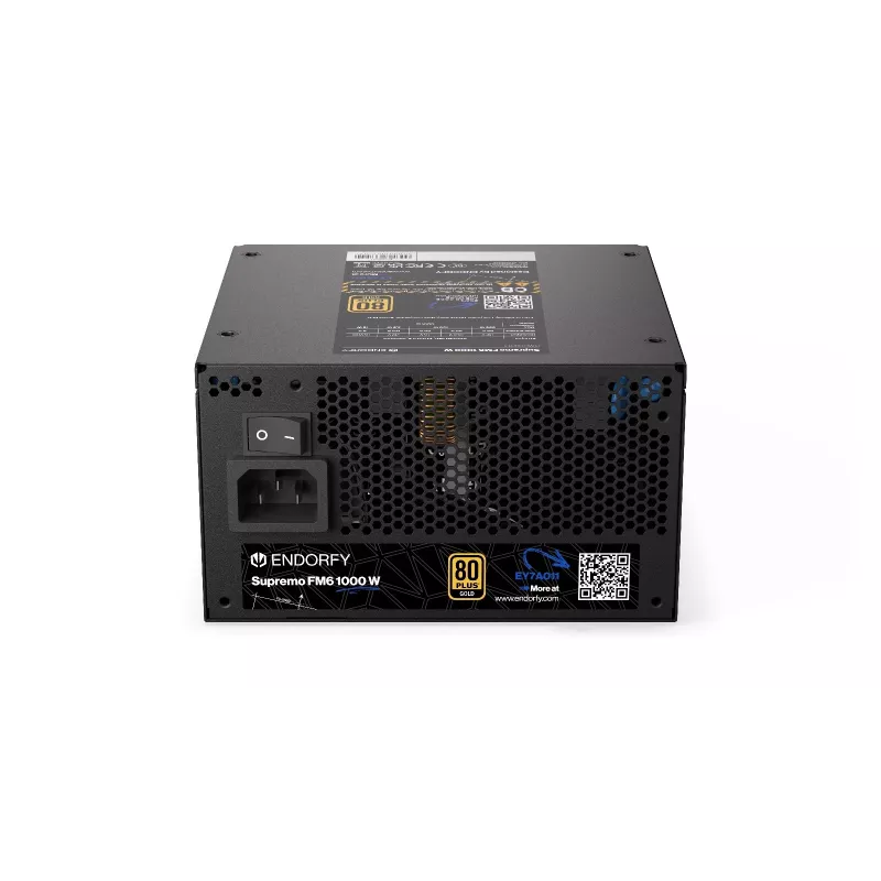 Fonte de alimentação Endorfy Supremo FM6 1000W, 80 PLUS Gold, ATX 3.1, modular, preto
