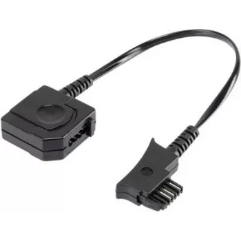 Adaptador de telefone analógico Basetech 29229C49 — 1x ficha TSS, 1x conector fêmea TAE-N/F, 0,10 m, preto