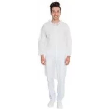 HYGOSTAR ECO HYGOBASE bata descartável para visitantes, branco, XXL, 10 unid.