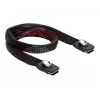 Cabo SAS DeLOCK 83073 0,1 m preto vermelho