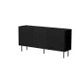 Cómoda Cama Meble LUCCA 3D 165x40x80 cm, preta, corpo em aglomerado