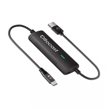 Adaptador de automóvel sem fios Ottocast CA450 — adaptador de ecrã sem fios MirrorCast para espelhamento do ecrã do smartphone no automóvel