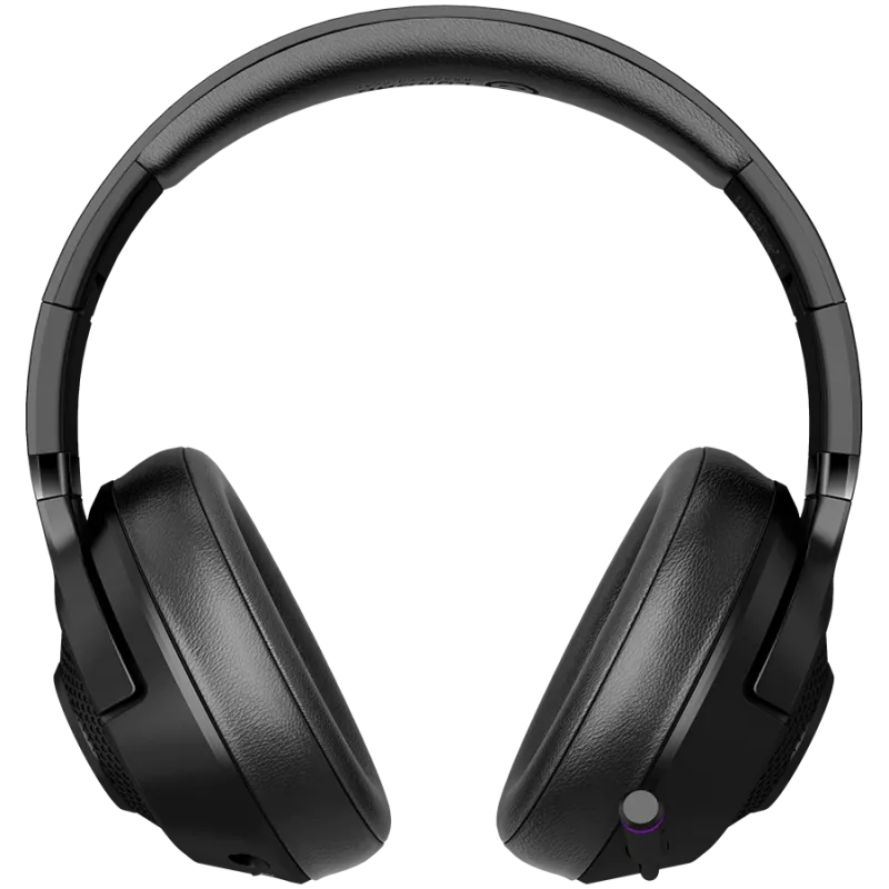Lorgar Noah 702 (LRG-GHS702) auscultadores gaming sem fios, Bluetooth 5.3, recetor USB, AUX de 3,5 mm, drivers de 40 mm, 1000 mAh, RGB, pretos