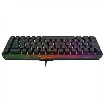 Teclado gaming Deltaco DK240 mini 60% USB, RGB preto
