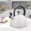 Maestro MR-1302-WG chaleira com apito para fogão, 2,5 l, branco