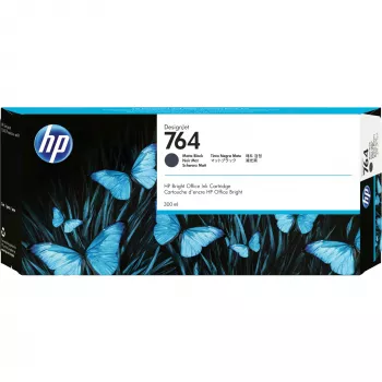 Tinteiro HP 764 Preto mate 300 ml à base de pigmento para impressão de grande formato