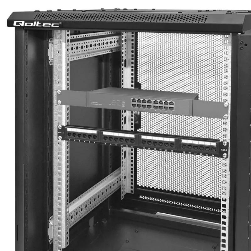 Armário rack 19 polegadas QOLTEC 54519 15U – caixa de rede/servidor, 15U de altura, montagem 19 polegadas