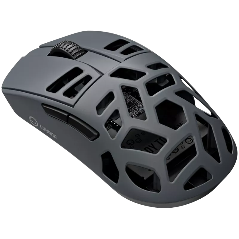 Rato gaming sem fios LORGAR MSE90W, liga de magnésio Elite, cinzento escuro
