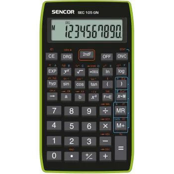 Calculadora SENCOR SEC 105 GN LCD 10 dígitos portátil funções básicas verde