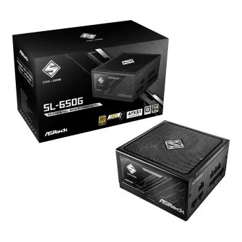 Fonte de alimentação ASRock STEEL LEGEND 650W 80Plus Gold