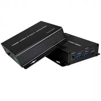 Extensor USB3.2 Gen1 até 100 m, 2x USB-A, 2x USB-C