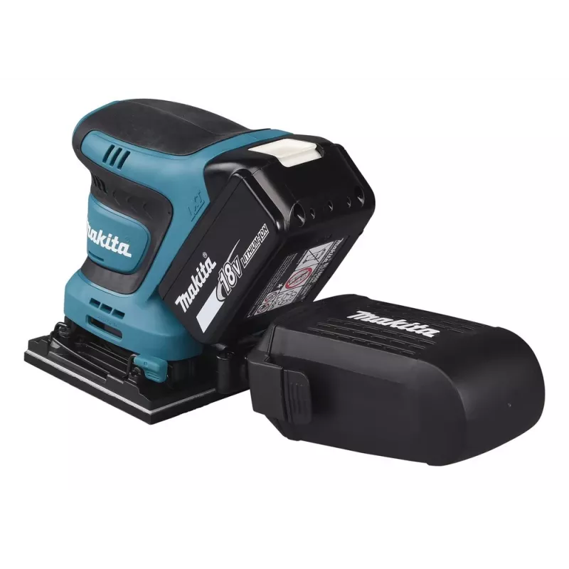 Lixadora orbital excêntrica portátil Makita DBO480Z, 14000 OPM, preto, azul, 210 W